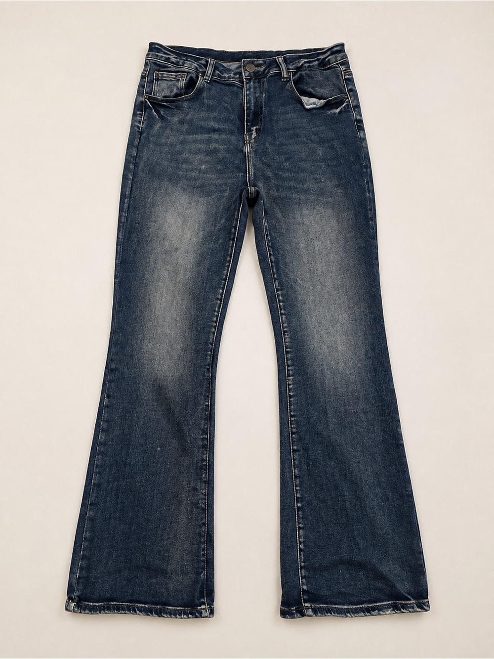 Women’s Mid-Rise Dark Blue Flare Jeans